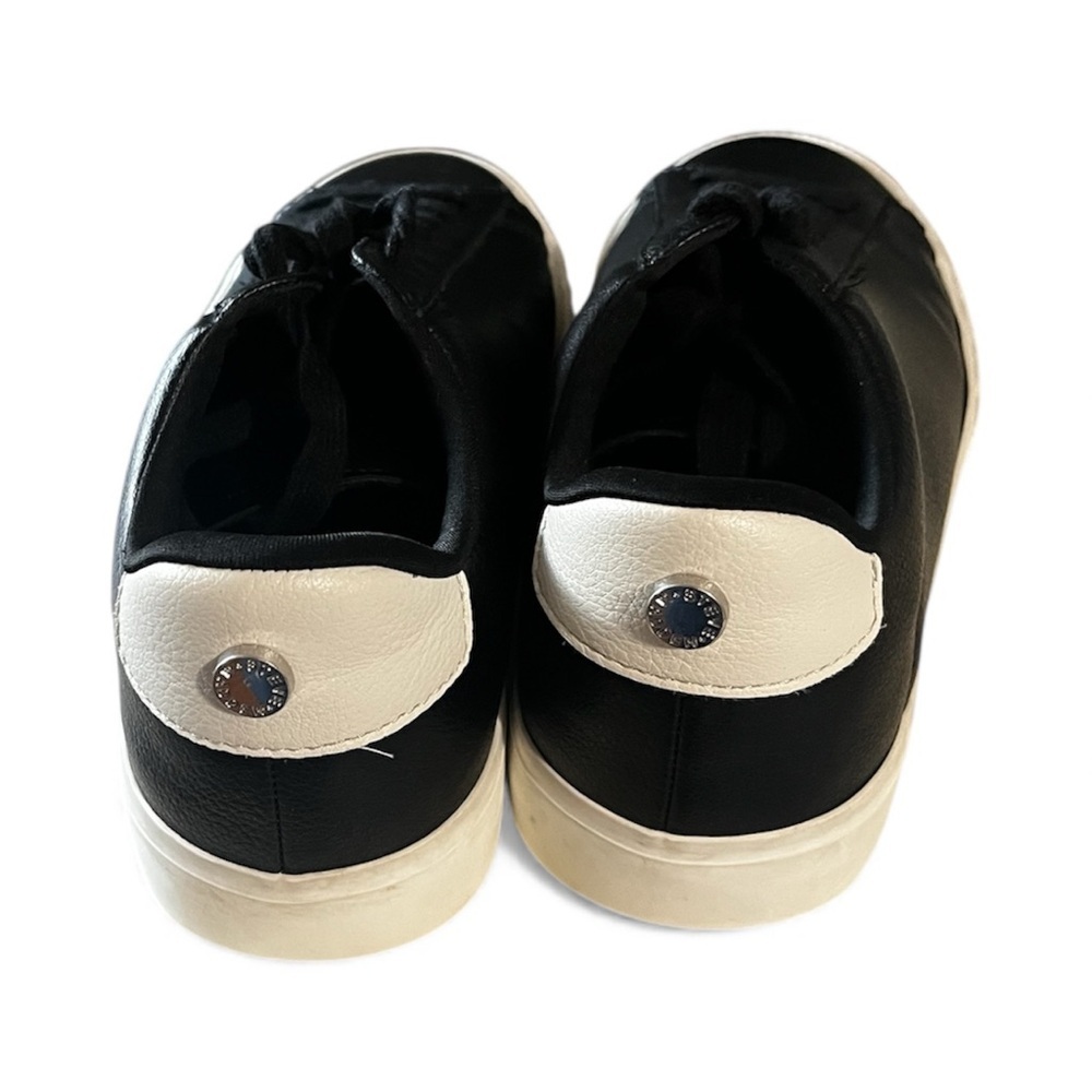 Steve Madden Remi Low Top Sneakers in black leather. - Picture 4 of 6